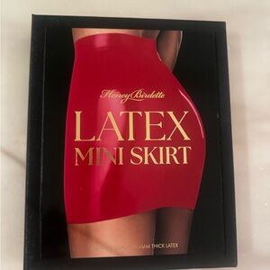 Unopened box Honey Birdette Red Latex Mini Skirt